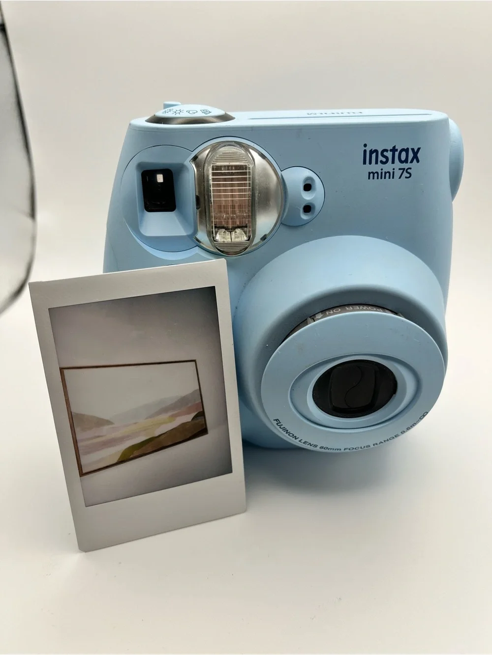 Instax Mini 7S Instant Camera Light Blue Tested & Working Comes with New Film